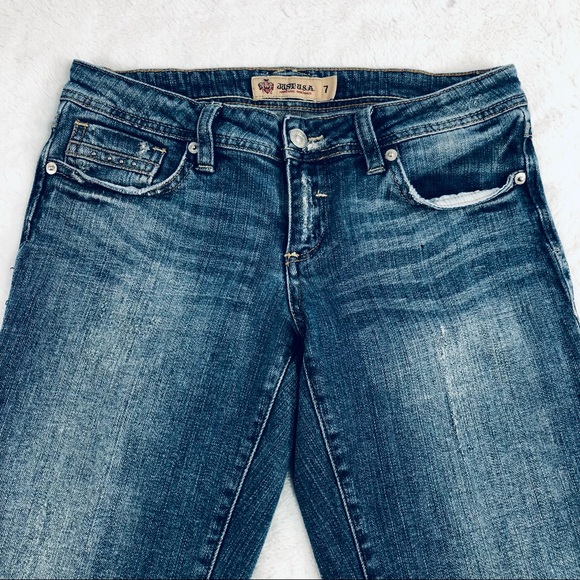 Just USA, ✨Y2K✨ Boot Cut Jeans, Size 7 - Picture 4 of 16